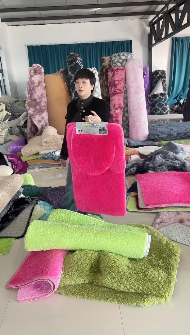 泡沫马桶三件套玫红