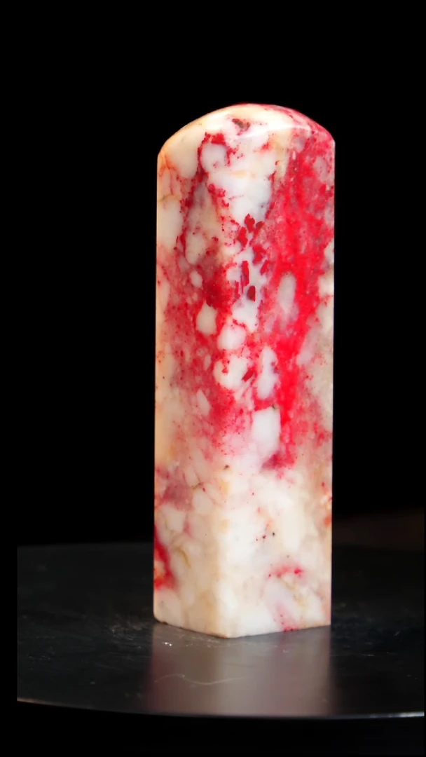 鸡血石瓷白鸡血石