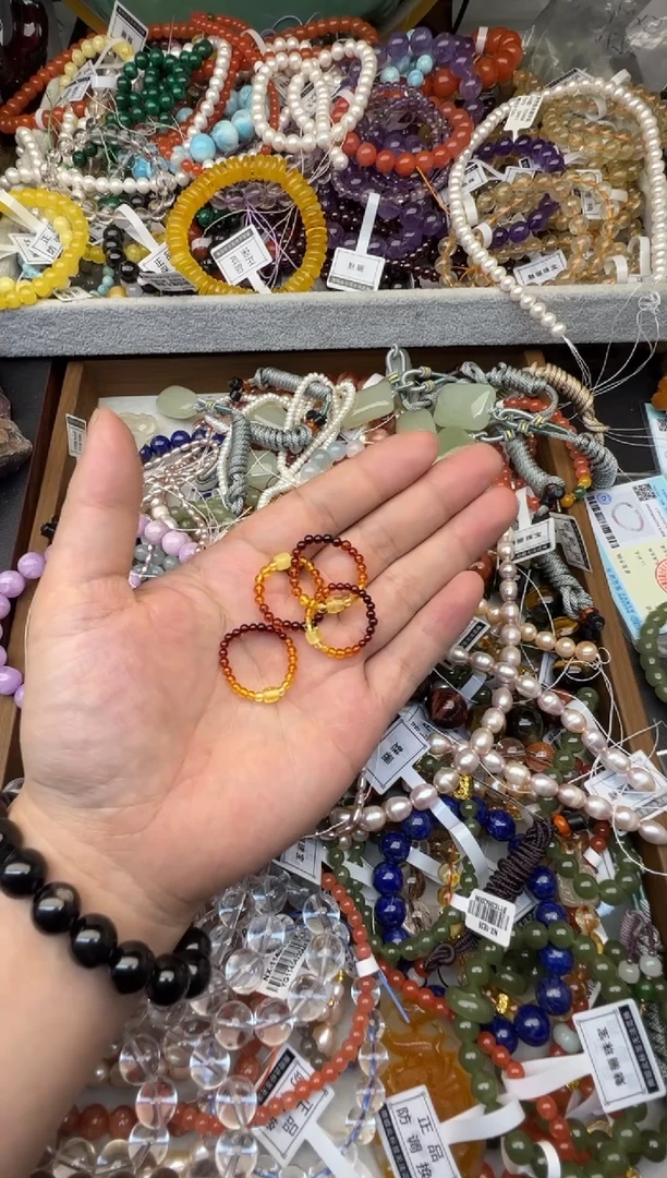 蜜蜡未镶嵌戒圈蜜蜡戒圈（多样性拍一发一）