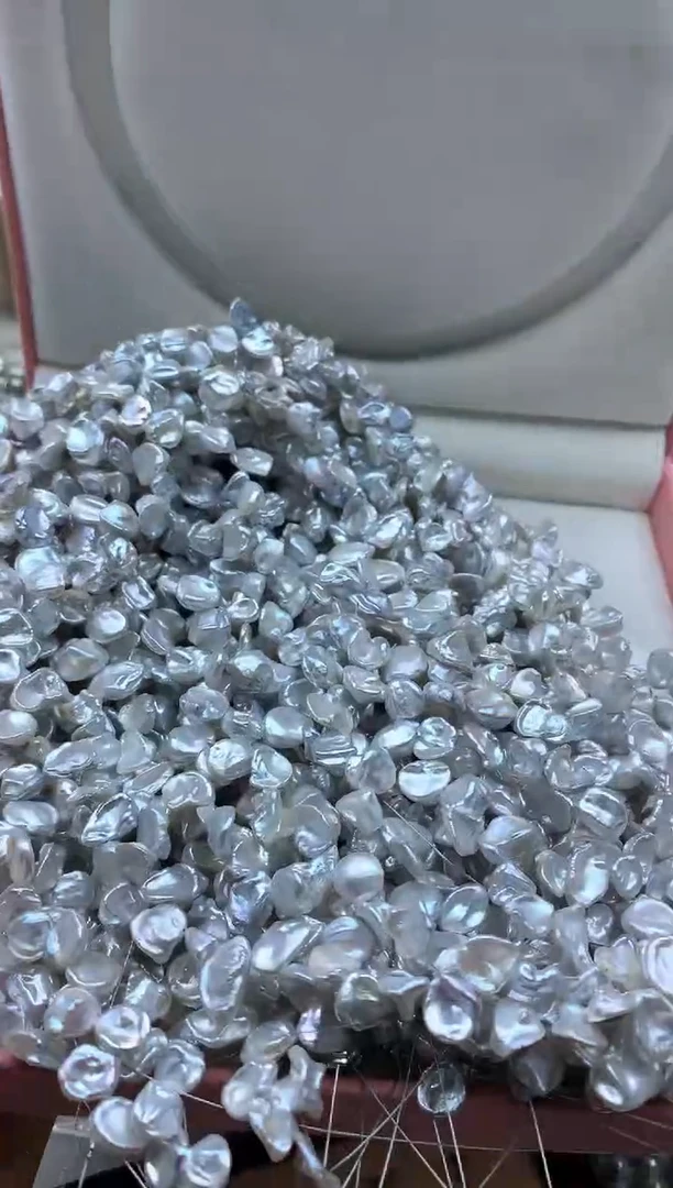 颈饰银S925镶嵌淡水珍珠花瓣多样性发其一