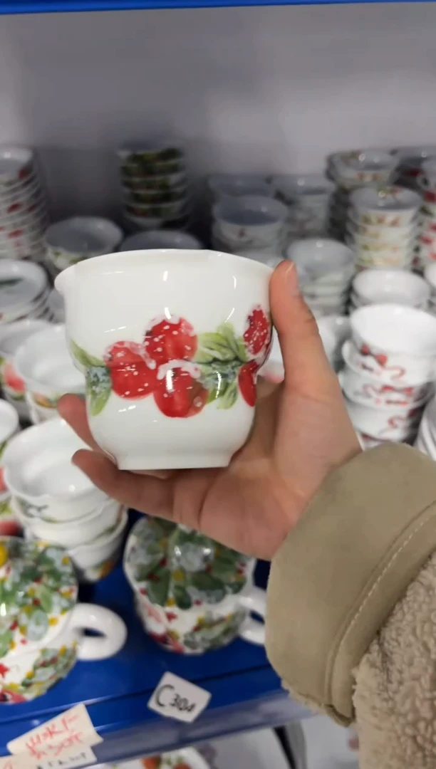 景德镇手绘釉中彩（食品级）花口葫芦杯