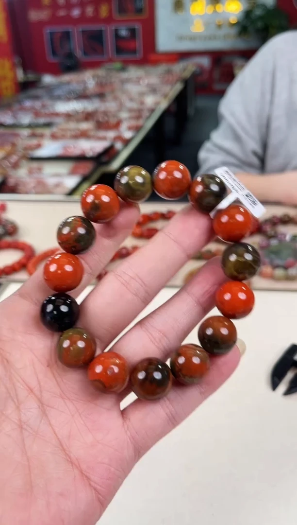 未镶嵌大山包包浆手串15+南红玛瑙（多样式发其一）