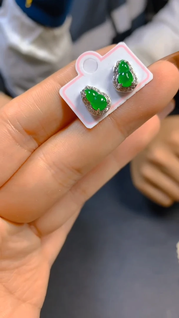 【闪购商品】翡翠耳饰未镶嵌0800073944多样性发一