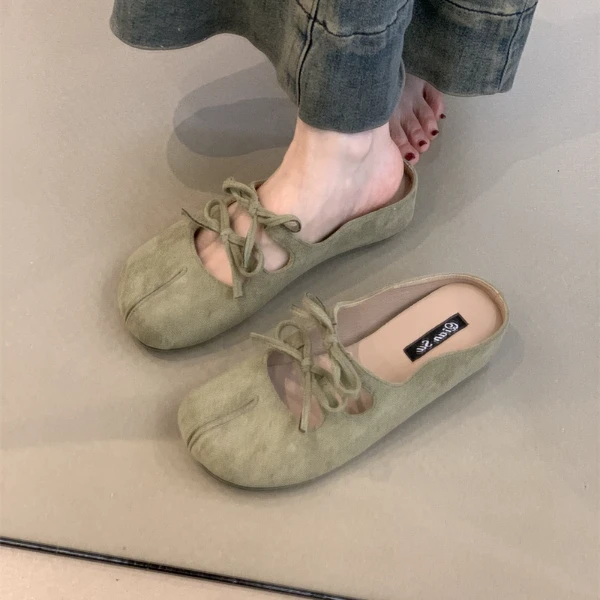 QS-1721-3小个子内增高豆豆鞋蝴蝶结玛丽珍鞋女一脚蹬芭蕾舞单鞋