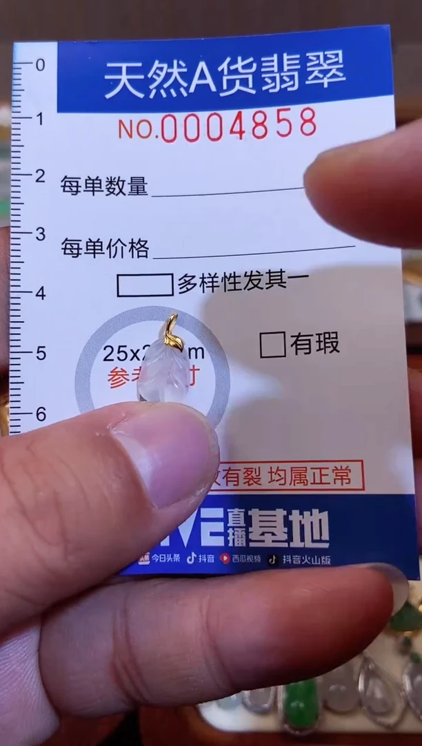 【闪购商品】翡翠吊坠(不含链)18K金镶嵌翡翠4858