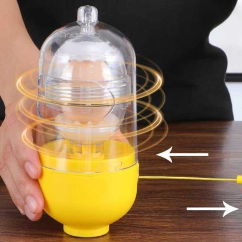 【无忧购】扯蛋器手动摇蛋器制作黄蛋甩蛋器蛋清蛋黄混合器打蛋神器