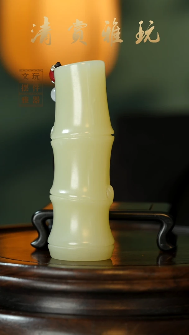 玉《节节高升》手把件摆件