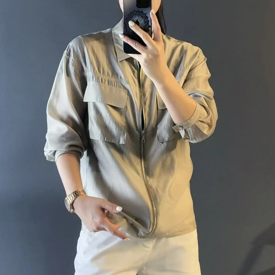 迪卡里奥费雷高端宠粉款天丝防晒衣117188秋冬时尚天丝混纺防晒衣