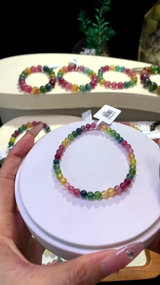 【闪购商品】碧玺手链未镶嵌【梦源珠宝】天然碧玺单圈手链