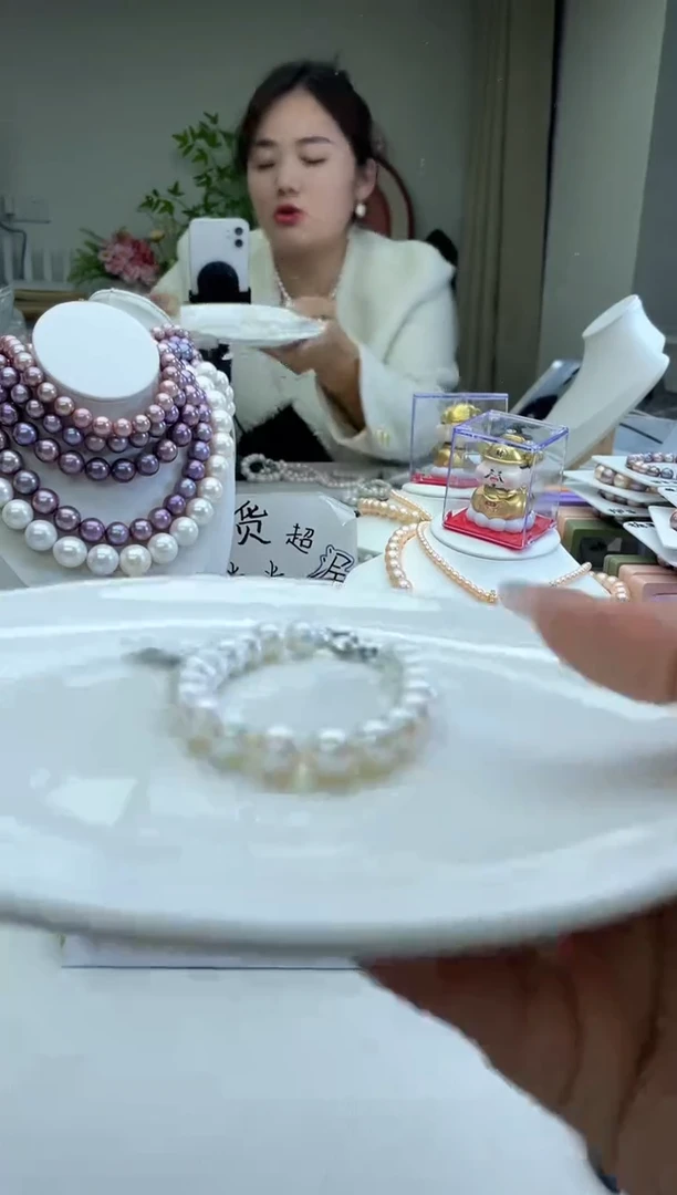 未镶嵌手链淡水珍珠8mm全珠手链(多样性发一）