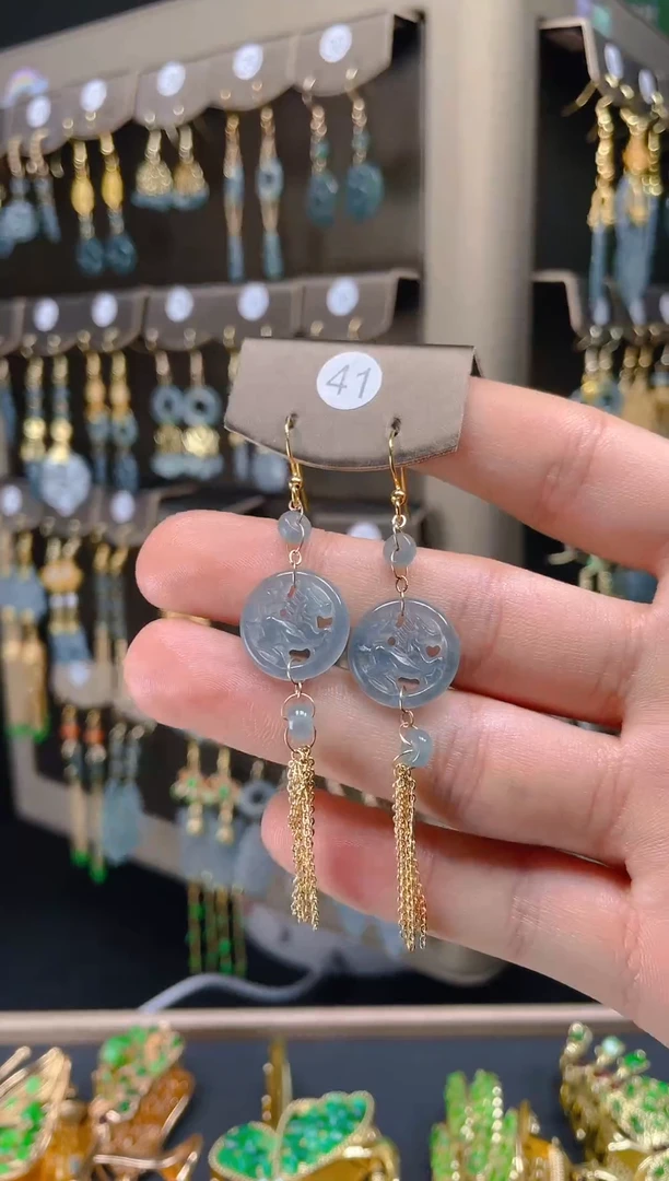 【闪购商品】翡翠耳饰合金0153翡翠饰品