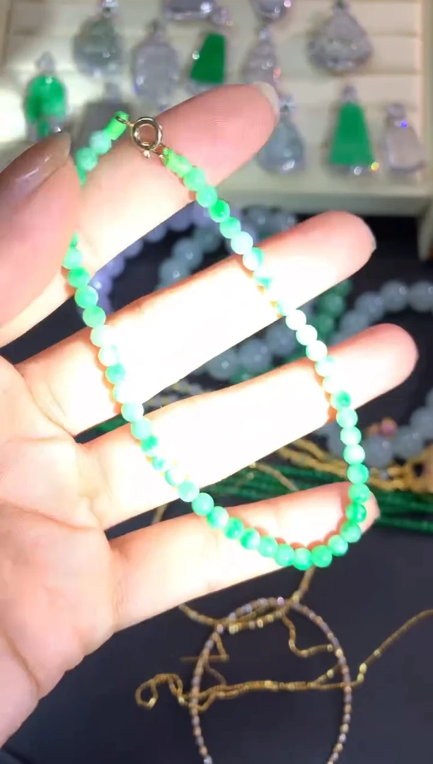 未镶嵌手串翡翠手串|750+37