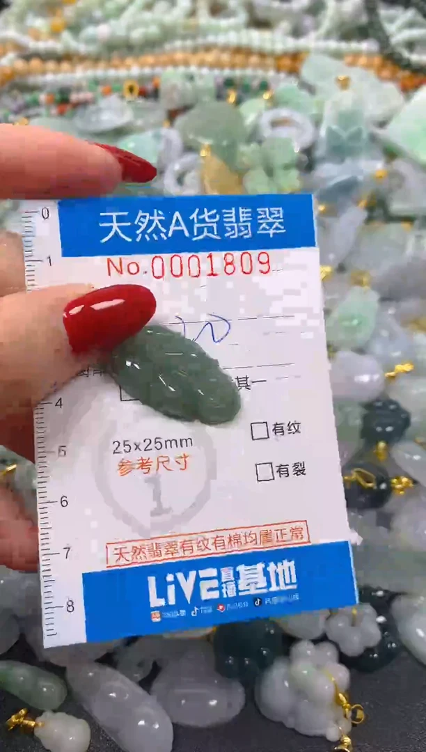 颈饰未镶嵌翡翠净货挂件-1809