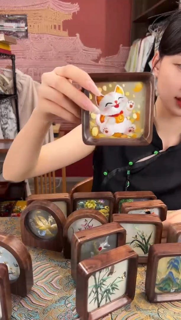 刺绣苏法绣小边夹