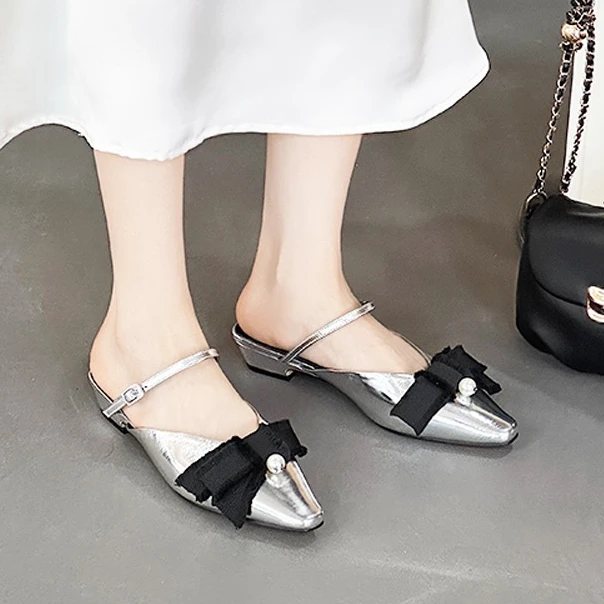 新款牛皮包头托1035268银色