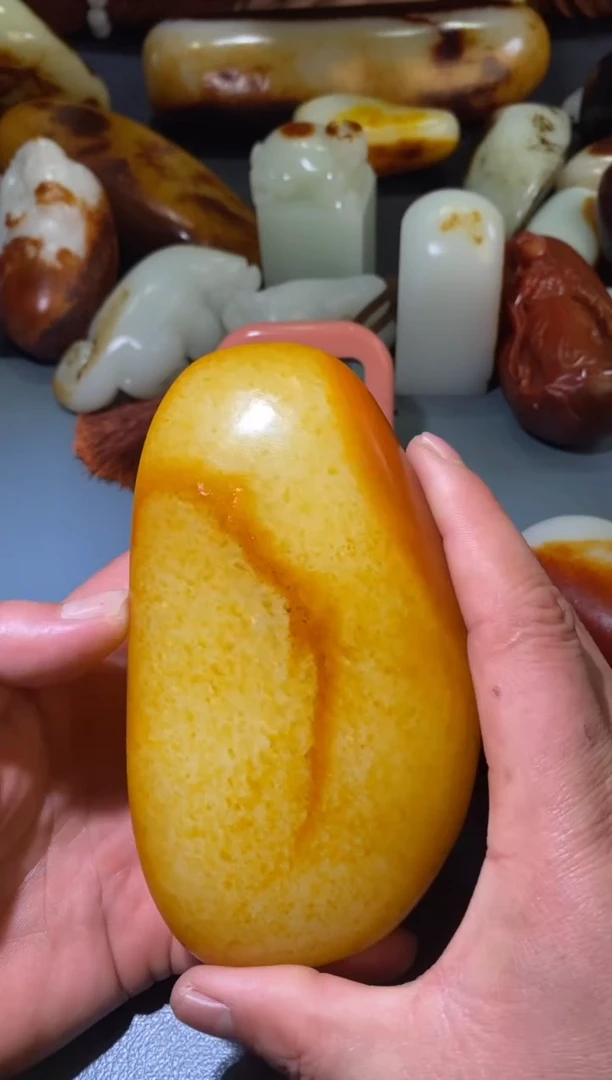 未镶嵌和田玉摆件茶****.和田玉