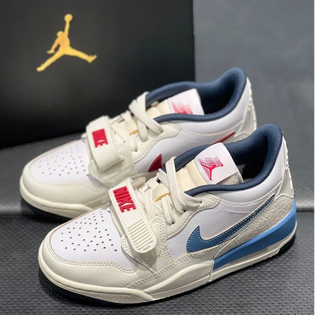 AIR JORDAN LEGACY 312 女款低帮白蓝红复古运动休闲板鞋官方正品