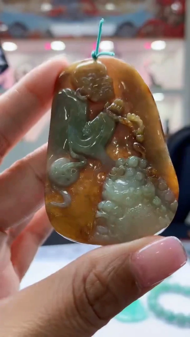 定制翡翠未镶嵌1052jj-毛货挂件11