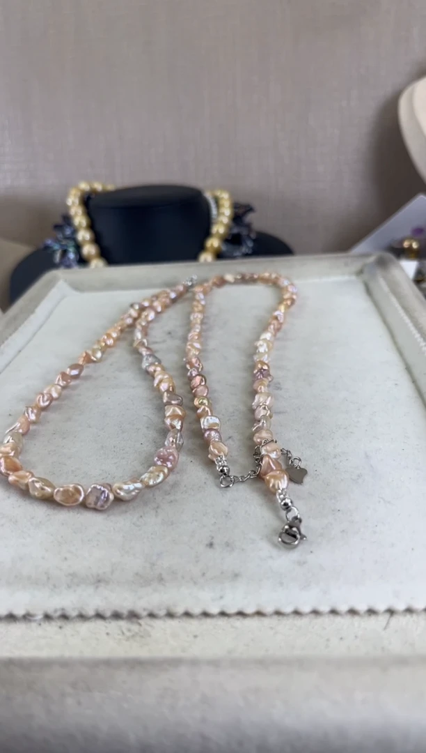 淡水珍珠未镶嵌项链【纯恬】多样性发货发一