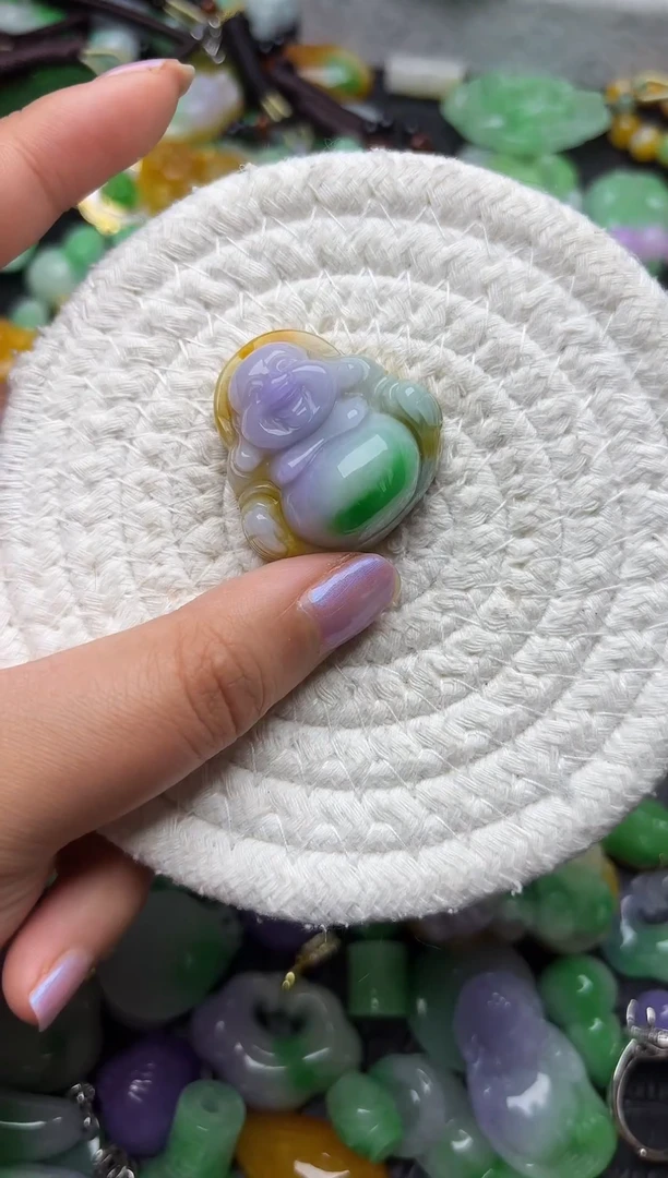 颈饰未镶嵌翡翠缅甸翡翠吊坠