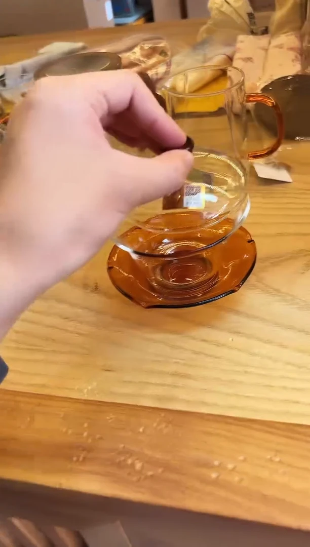 荷叶盖碗/琥珀色