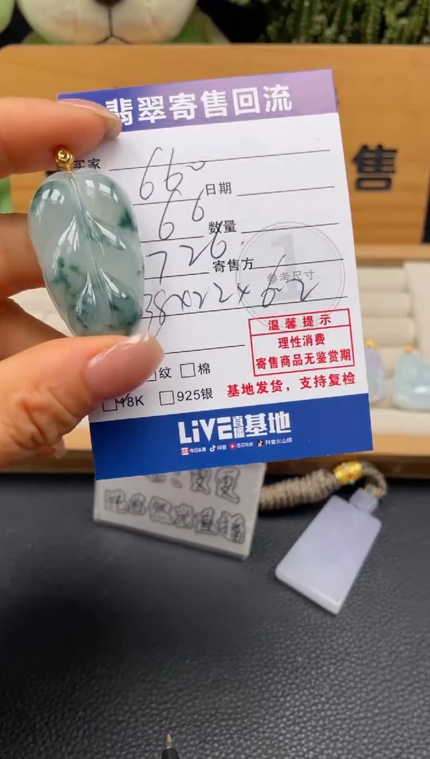 颈饰18K金镶嵌翡翠10150889