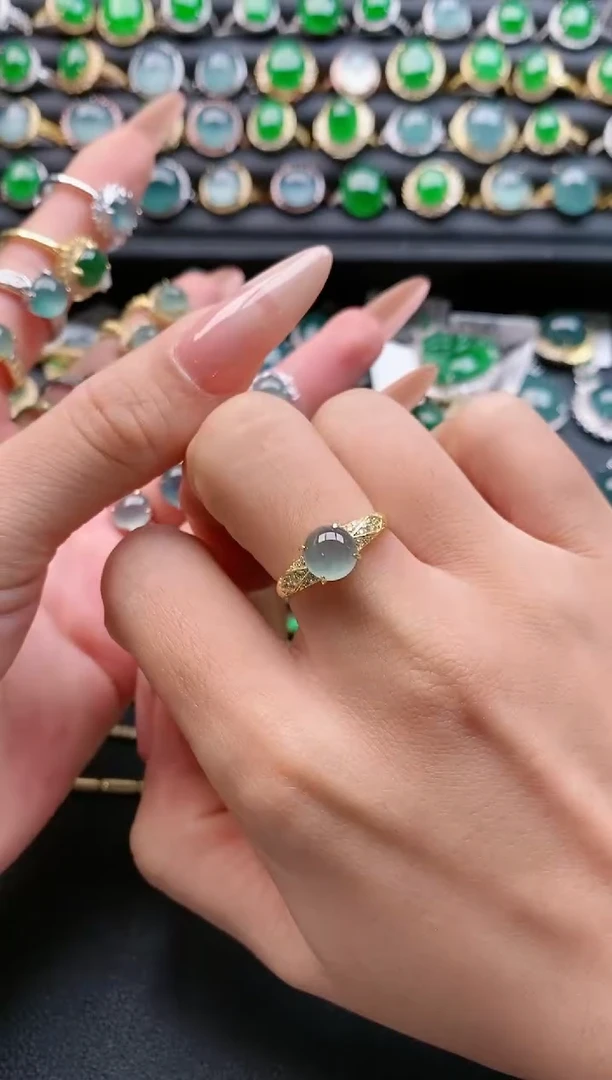 【闪购商品】翡翠戒指银S925镶嵌1111111