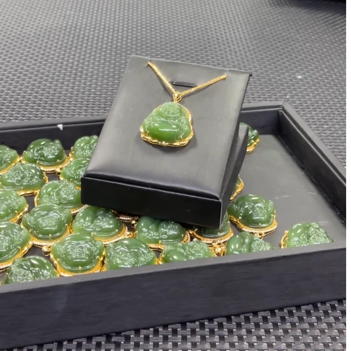 【老郑家】18k金和田玉佛公挂件 多样性发1件不带链