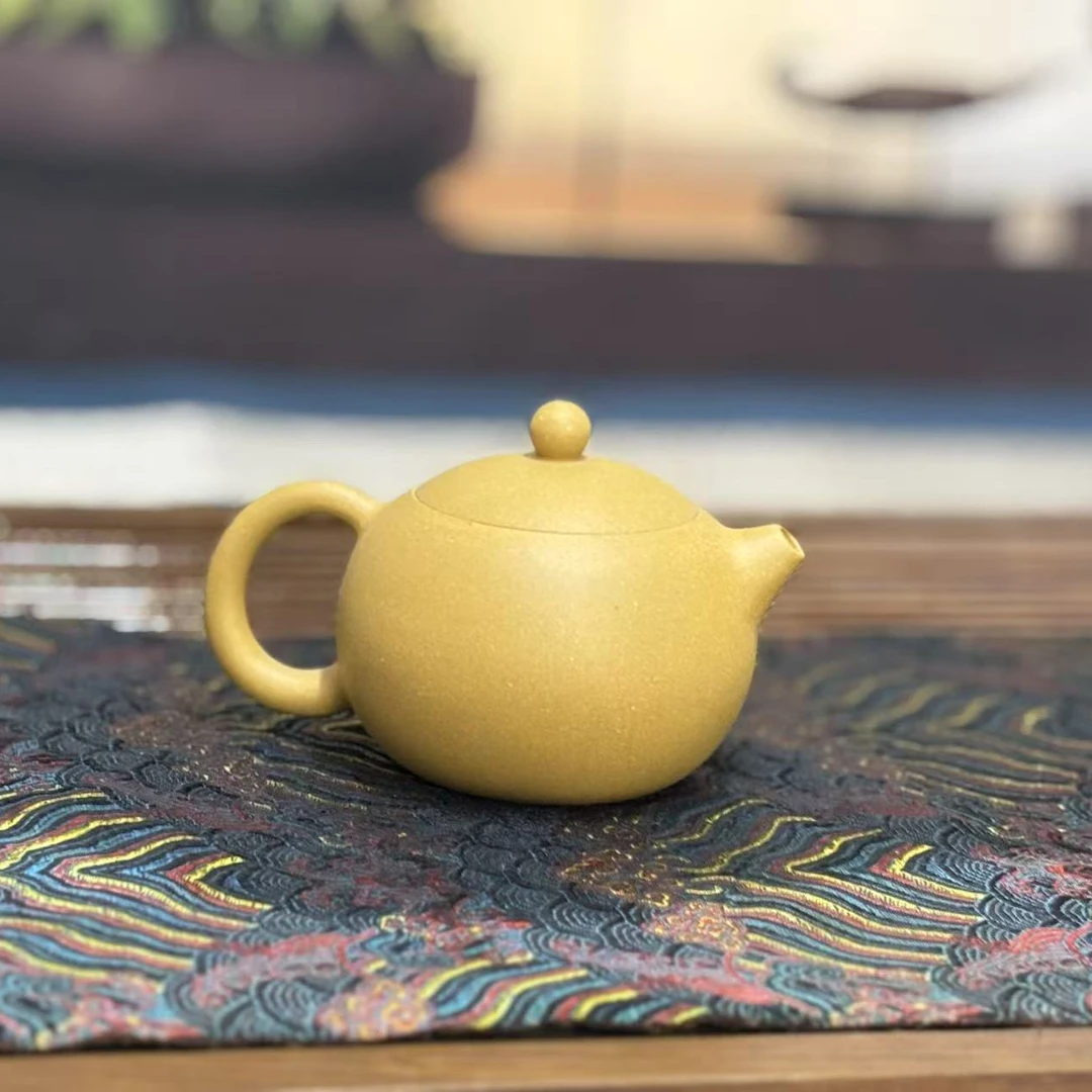 段泥小容量西施壶黄段泥家用莲子壶茶具泡茶壶黄金段泥圆壶泥壶