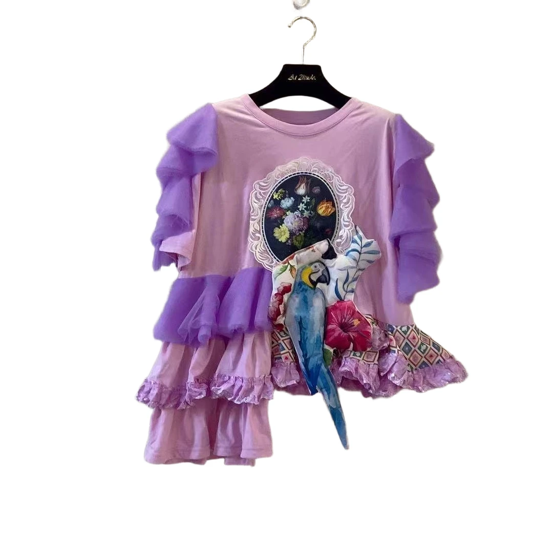 ATT潮牌女装2025夏原创设计师品牌个性时尚休闲百搭重工短袖