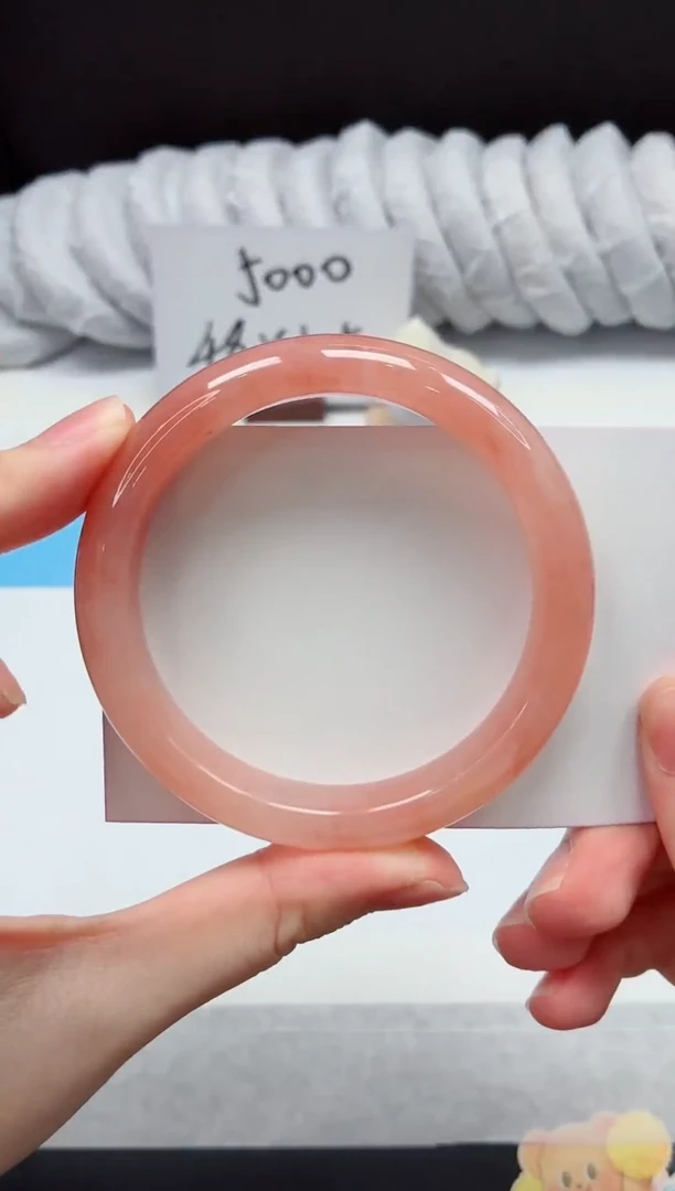 未镶嵌手镯石英质玉97/桃花58.5