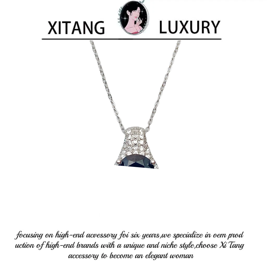铜合金项链 《极美月光项链》小众百搭时尚素款欧美项链8338