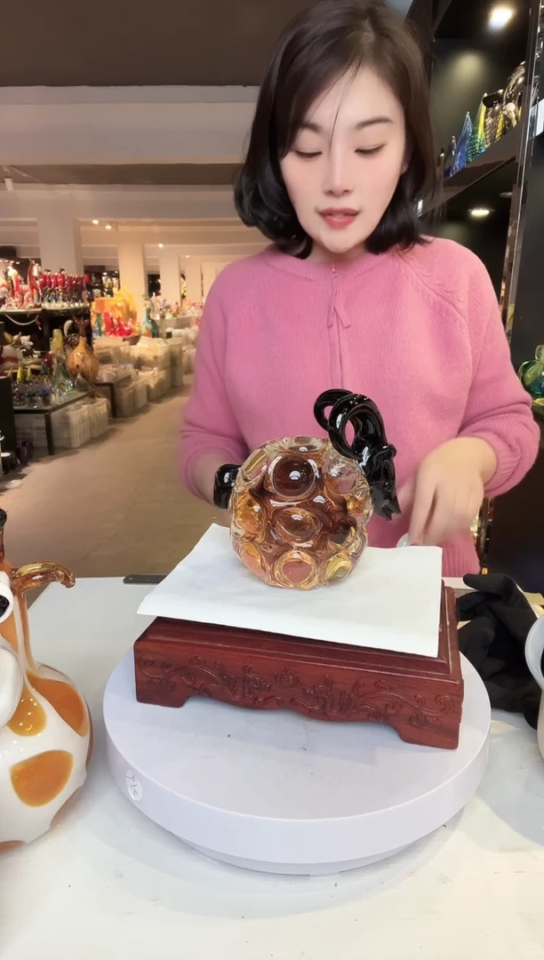 【闪购商品】茶盏琉璃摆件家居摆件