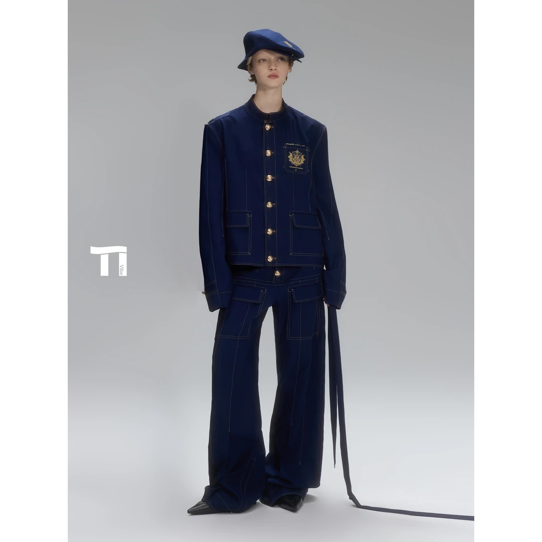 启世录TIWILLTANG“蓝血新贵”徽章夹克巨星款套装【主理人推荐】