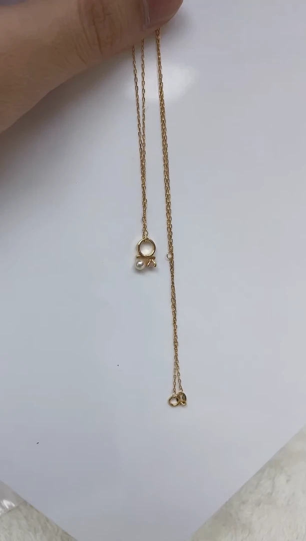 海水珍珠银S925镶嵌颈饰