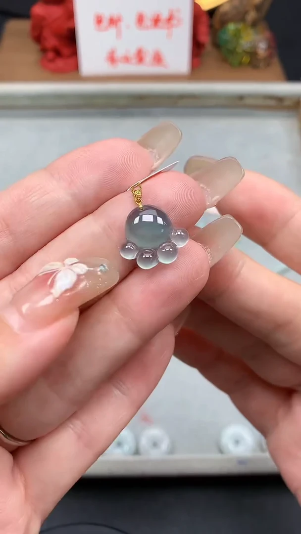 【闪购商品】翡翠吊坠(不含链)18K金镶嵌MS152572