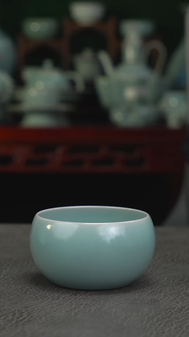 天蓝釉   禅定杯  精品  120cc-二