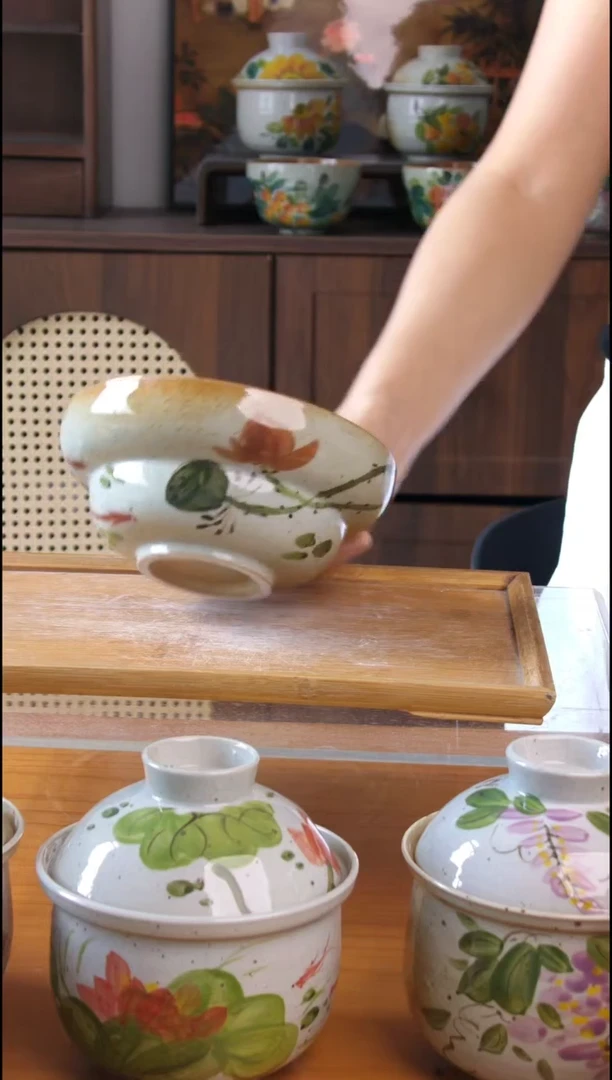 摆件景德镇高温釉下彩日用餐具