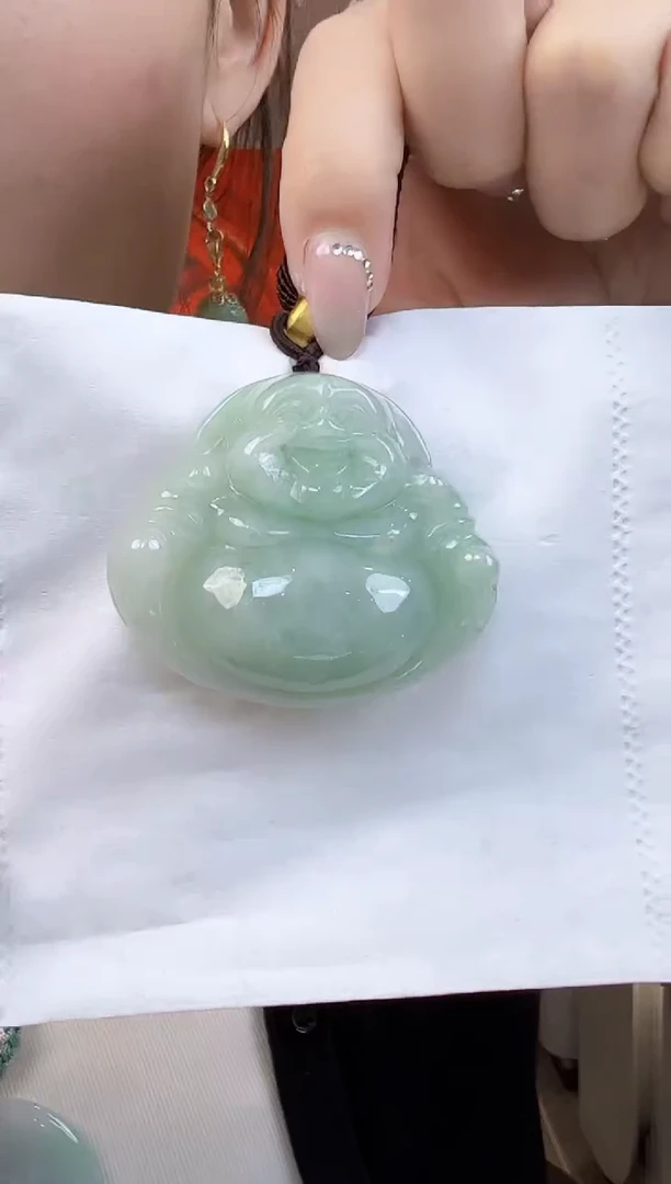 吊坠(不含链)未镶嵌翡翠大佛吊坠宽50+高42+厚12+（送绳）