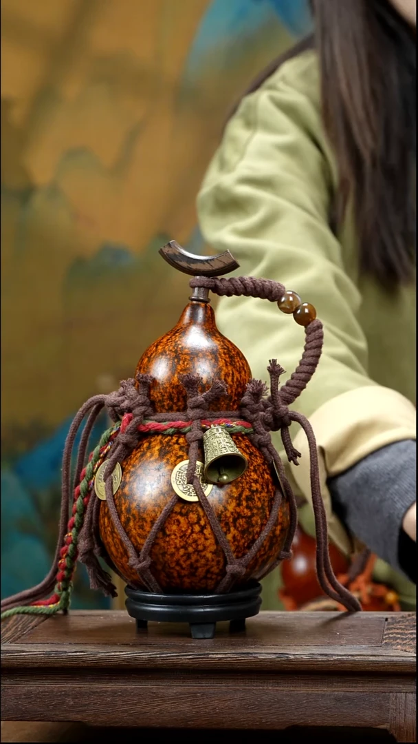 YE085复古网兜款天然酒葫芦（一物一拍）