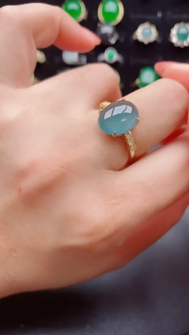 【闪购商品】翡翠戒指银S925镶嵌12121