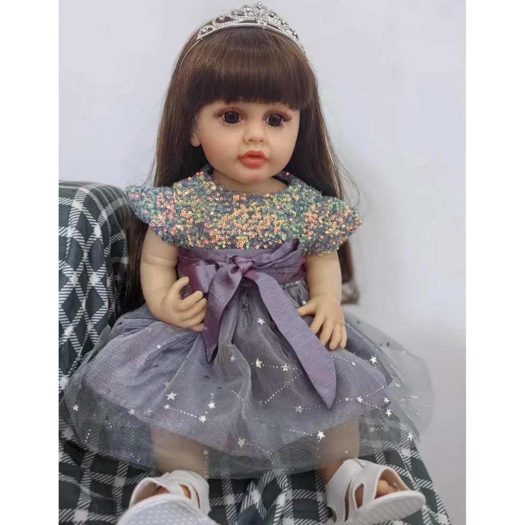 直播选购夏装公主裙嘟嘟55cm全搪胶娃娃仿真娃娃发生款不发电池