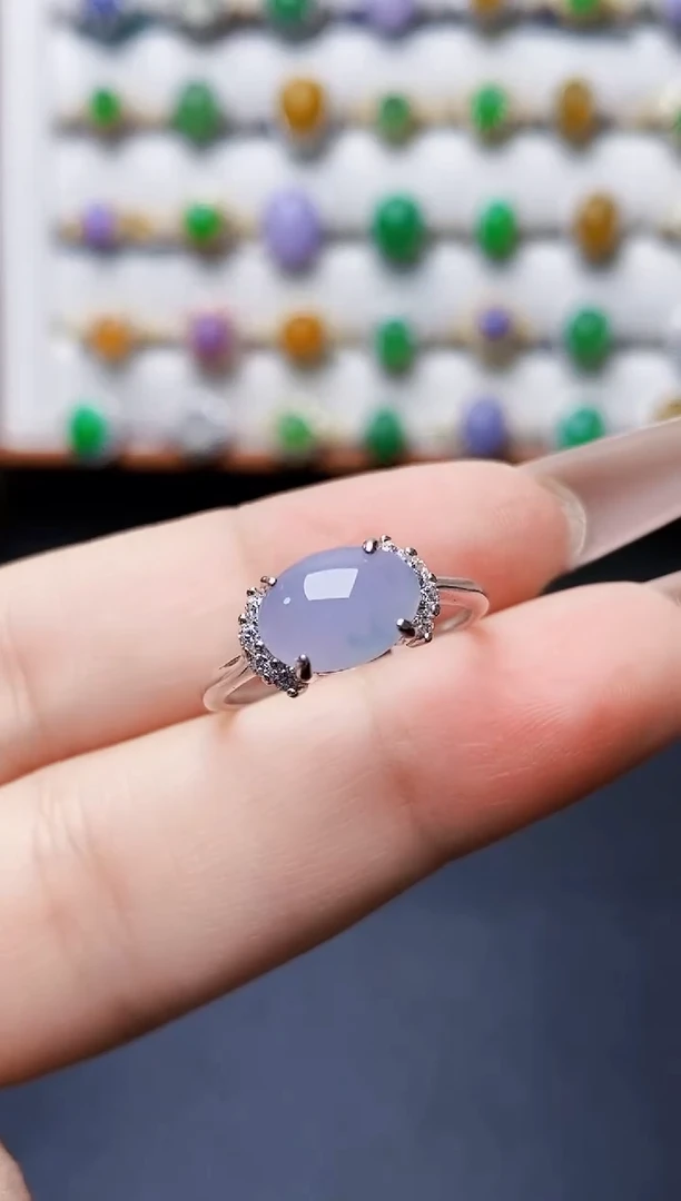 银S925镶嵌戒指翡翠0102