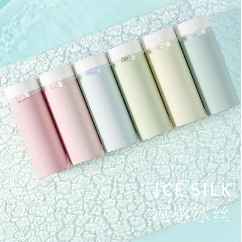 桃塑7A抑菌聚乳酸蚕丝冰丝内裤抑菌底裆超薄冰丝裤