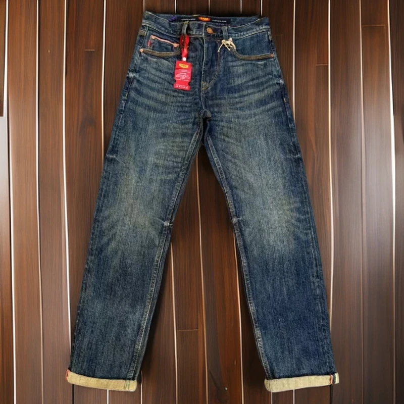 KM1315  16盎司赤耳丹宁 秋冬新款微弹微锥牛仔裤水洗512版型