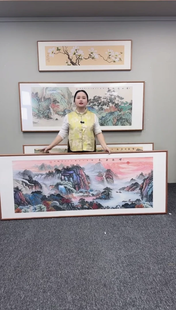 国画紫气东来210*80