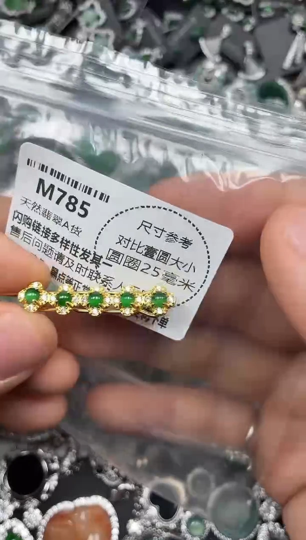 颈饰未镶嵌翡翠M785发夹