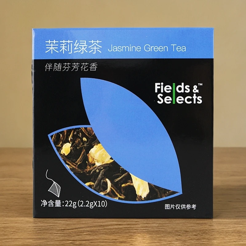 斐思黑标茉莉花茶10入 欧洲原叶三角立体包袋泡茶 Firsttea 盒装