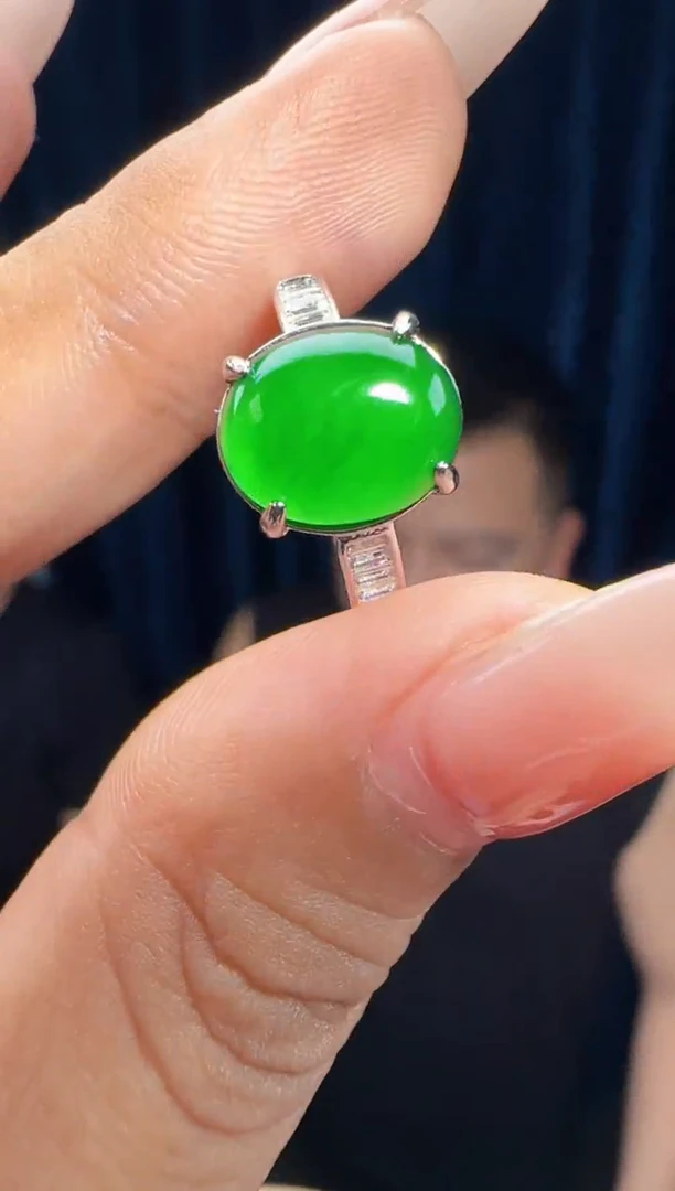 未镶嵌定制翡翠翡翠戒指10