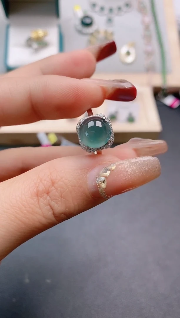 【闪购商品】翡翠戒指银S925镶嵌1111111111